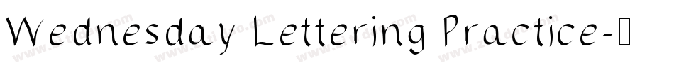 Wednesday Lettering Practice字体转换